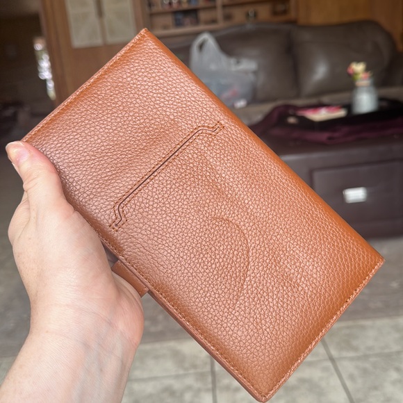 Beck Bags passport long wallet teddy bear brown grain Italian leather - Picture 8 of 8